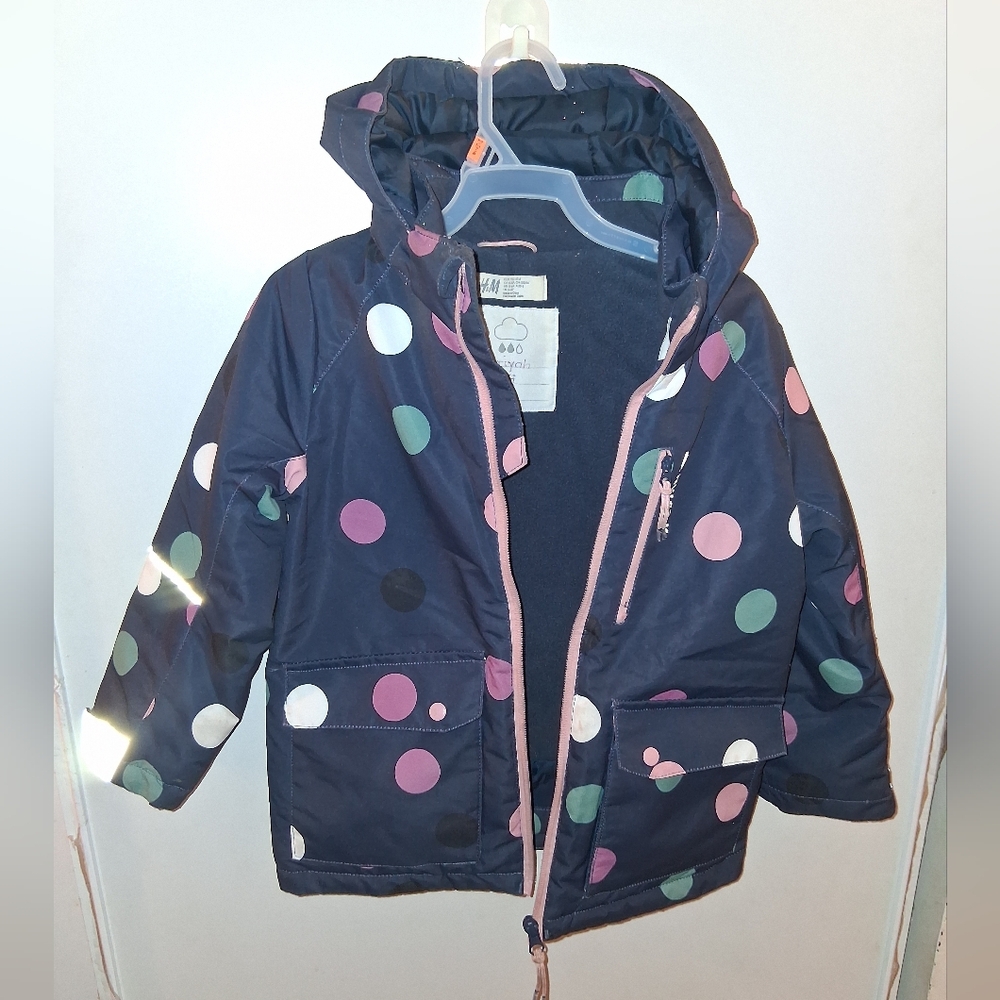Polka Dot Hooded Cold Weather Jacket